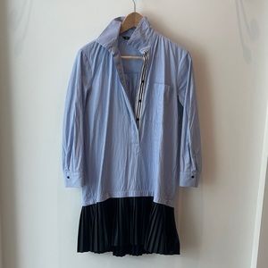 Zara shirtdress with faux leather bottom